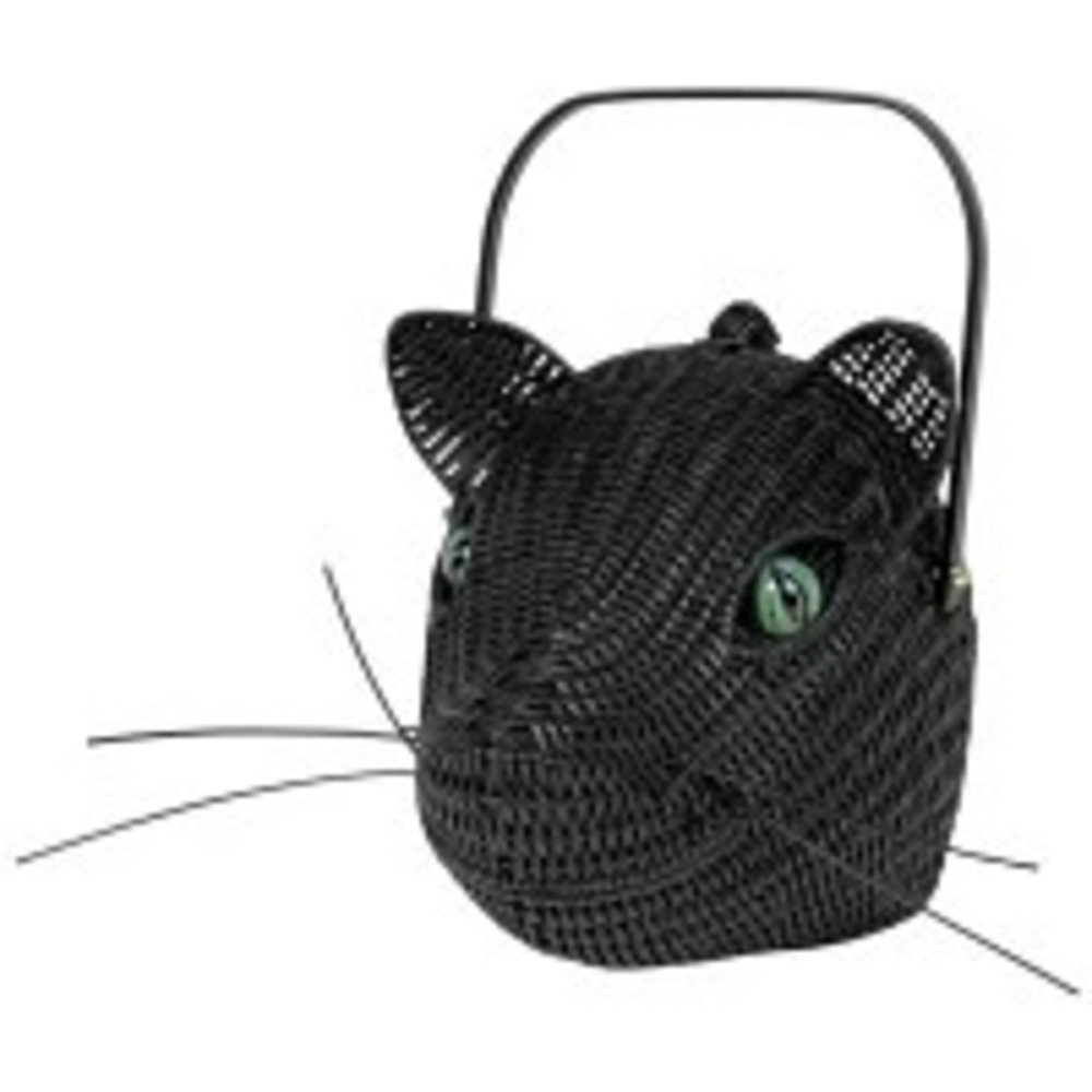 Gucci Animal Motif Handbag Leather Black